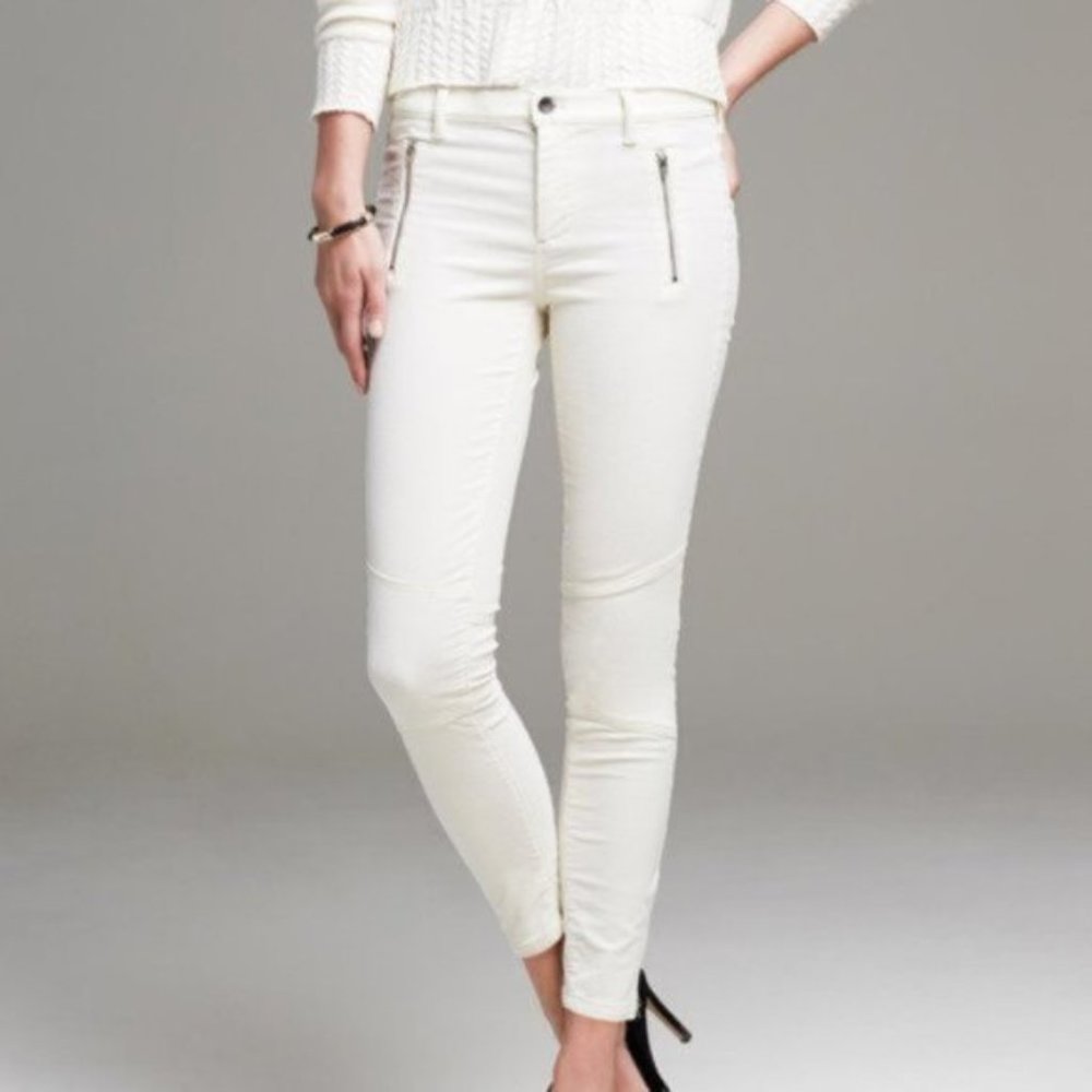 Banana Republic Skinny Ankle Corduroy Pant White